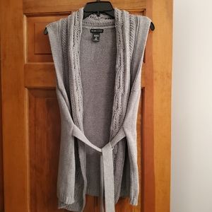 New York and Co. Sleeveless Tie Waist Sweater